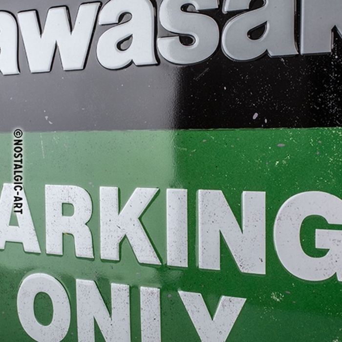 Blechschild Kawasaki Parking 2